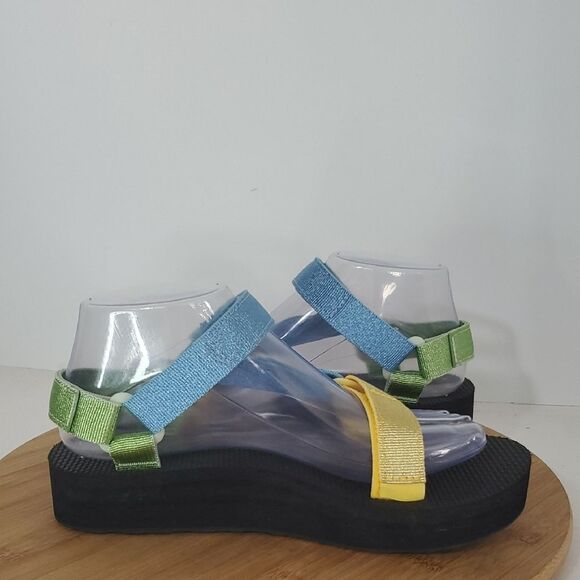 Teva Midform Universal Women's Metallic Blue Multi Casual Sandals Size 7 NWOT - Picture 6 of 9